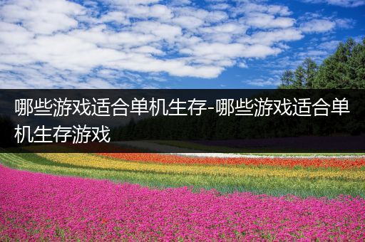 哪些游戏适合单机生存-哪些游戏适合单机生存游戏