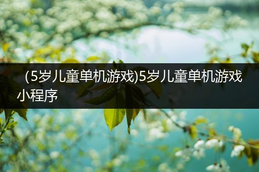 （5岁儿童单机游戏)5岁儿童单机游戏小程序