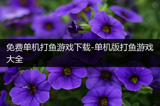 免费单机打鱼游戏下载-单机版打鱼游戏大全