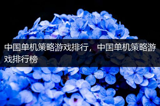 中国单机策略游戏排行，中国单机策略游戏排行榜