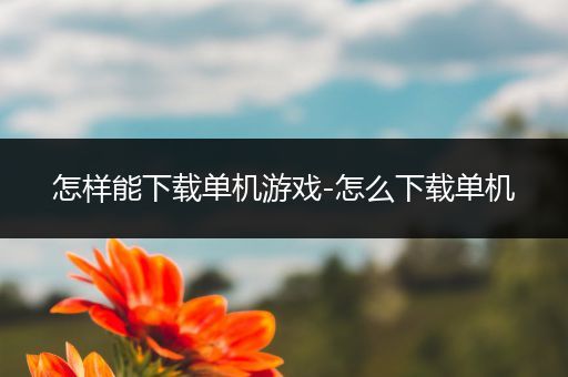 怎样能下载单机游戏-怎么下载单机