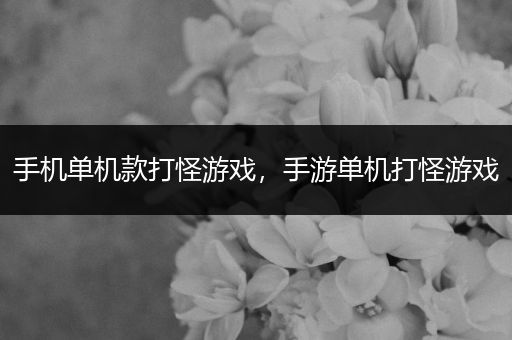 手机单机款打怪游戏，手游单机打怪游戏