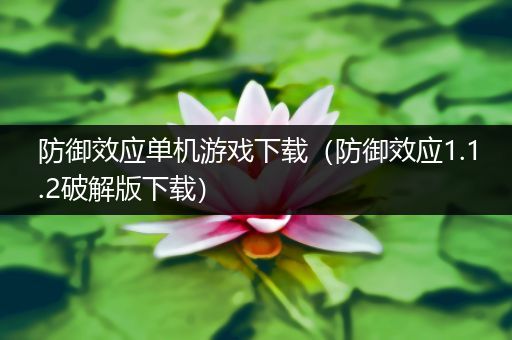 防御效应单机游戏下载（防御效应1.1.2破解版下载）