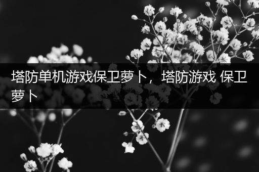 塔防单机游戏保卫萝卜，塔防游戏 保卫萝卜