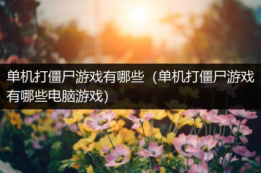 单机打僵尸游戏有哪些（单机打僵尸游戏有哪些电脑游戏）