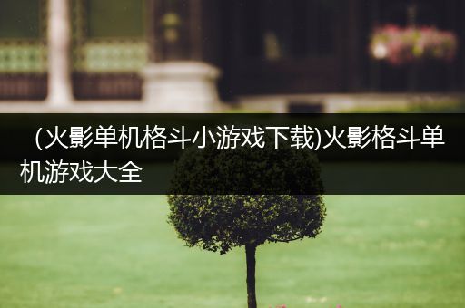 （火影单机格斗小游戏下载)火影格斗单机游戏大全