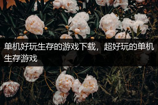 单机好玩生存的游戏下载，超好玩的单机生存游戏