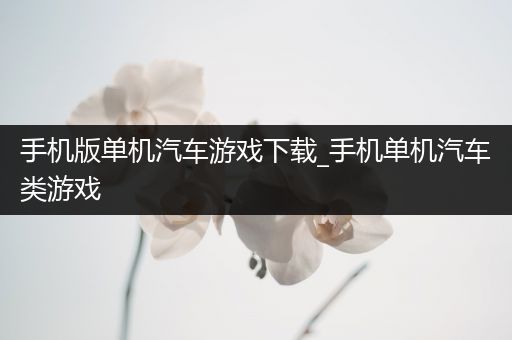手机版单机汽车游戏下载_手机单机汽车类游戏