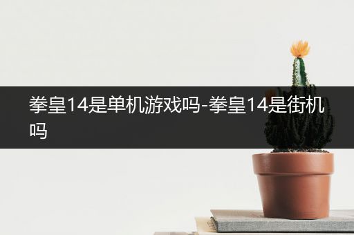 拳皇14是单机游戏吗-拳皇14是街机吗