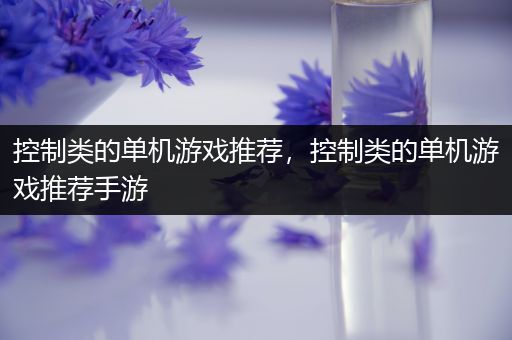 控制类的单机游戏推荐，控制类的单机游戏推荐手游