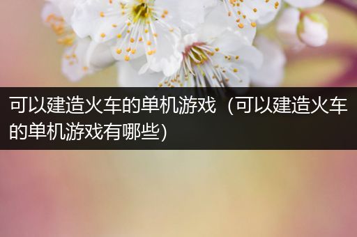 可以建造火车的单机游戏（可以建造火车的单机游戏有哪些）
