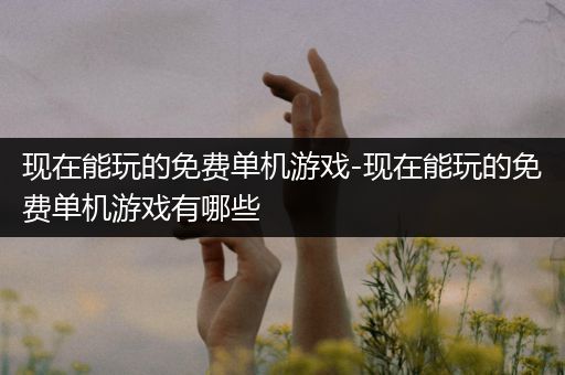 现在能玩的免费单机游戏-现在能玩的免费单机游戏有哪些