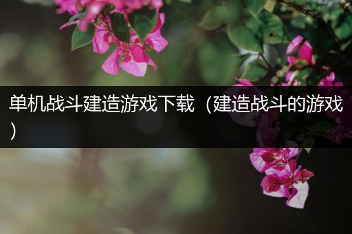 单机战斗建造游戏下载（建造战斗的游戏）