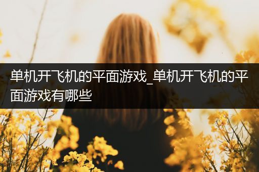 单机开飞机的平面游戏_单机开飞机的平面游戏有哪些