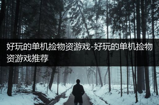 好玩的单机捡物资游戏-好玩的单机捡物资游戏推荐
