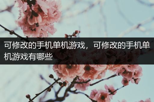 可修改的手机单机游戏，可修改的手机单机游戏有哪些