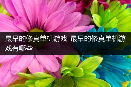 最早的修真单机游戏-最早的修真单机游戏有哪些