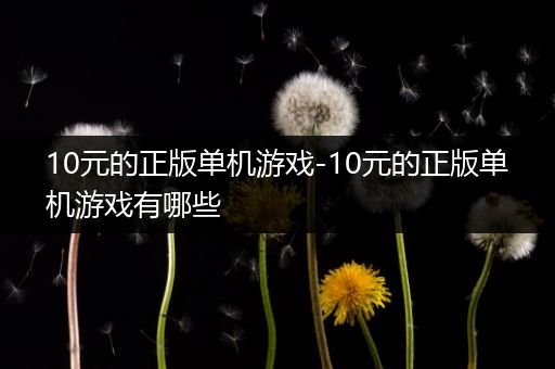 10元的正版单机游戏-10元的正版单机游戏有哪些