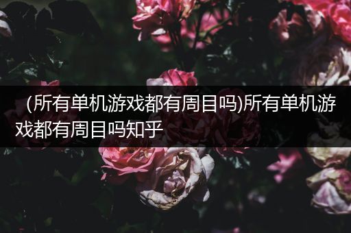 （所有单机游戏都有周目吗)所有单机游戏都有周目吗知乎