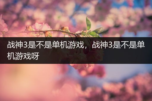 战神3是不是单机游戏，战神3是不是单机游戏呀