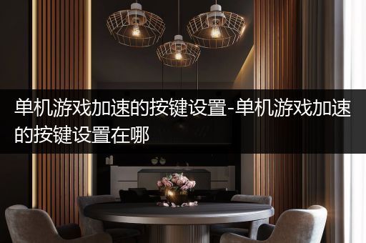 单机游戏加速的按键设置-单机游戏加速的按键设置在哪