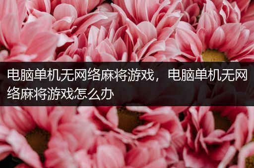 电脑单机无网络麻将游戏，电脑单机无网络麻将游戏怎么办