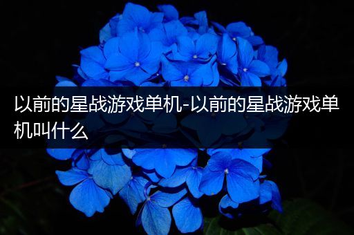 以前的星战游戏单机-以前的星战游戏单机叫什么