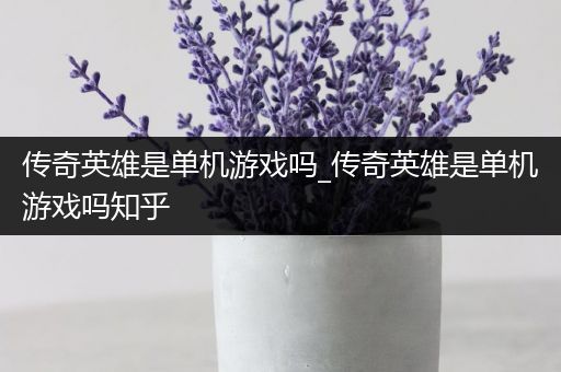 传奇英雄是单机游戏吗_传奇英雄是单机游戏吗知乎