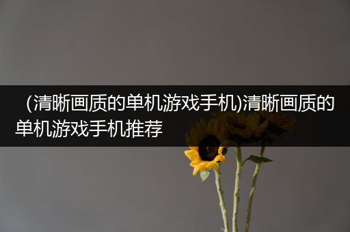 （清晰画质的单机游戏手机)清晰画质的单机游戏手机推荐