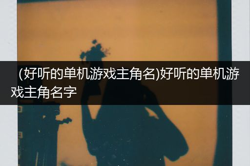 （好听的单机游戏主角名)好听的单机游戏主角名字