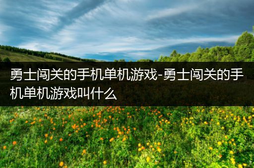 勇士闯关的手机单机游戏-勇士闯关的手机单机游戏叫什么