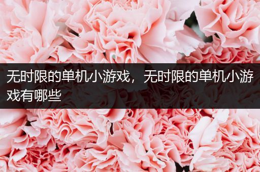 无时限的单机小游戏，无时限的单机小游戏有哪些