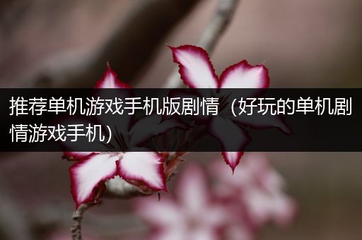 推荐单机游戏手机版剧情（好玩的单机剧情游戏手机）