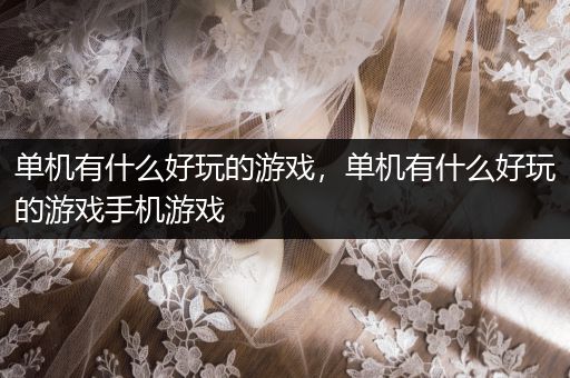 单机有什么好玩的游戏，单机有什么好玩的游戏手机游戏