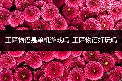 工匠物语是单机游戏吗_工匠物语好玩吗