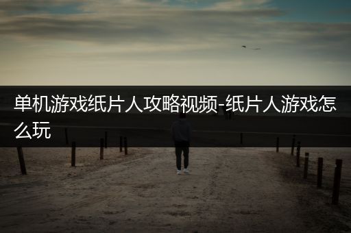 单机游戏纸片人攻略视频-纸片人游戏怎么玩