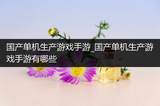 国产单机生产游戏手游_国产单机生产游戏手游有哪些
