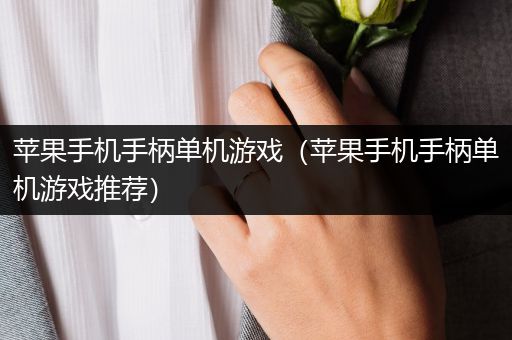苹果手机手柄单机游戏（苹果手机手柄单机游戏推荐）