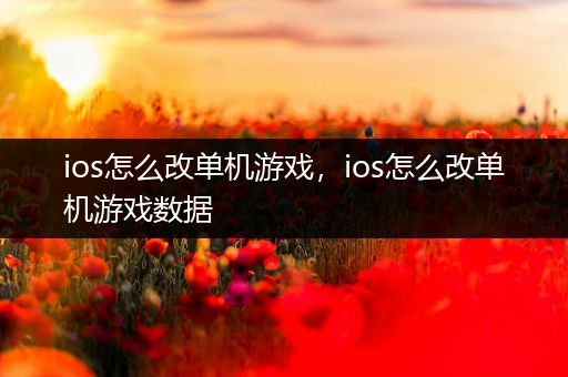 ios怎么改单机游戏，ios怎么改单机游戏数据