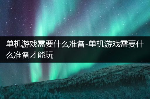单机游戏需要什么准备-单机游戏需要什么准备才能玩