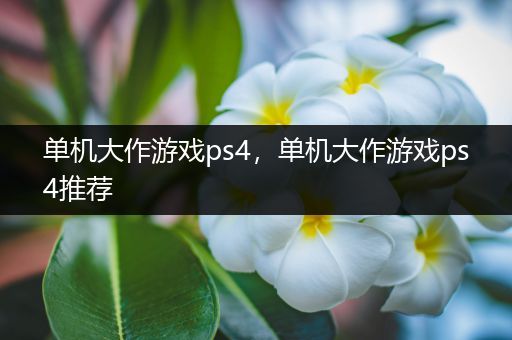 单机大作游戏ps4，单机大作游戏ps4推荐