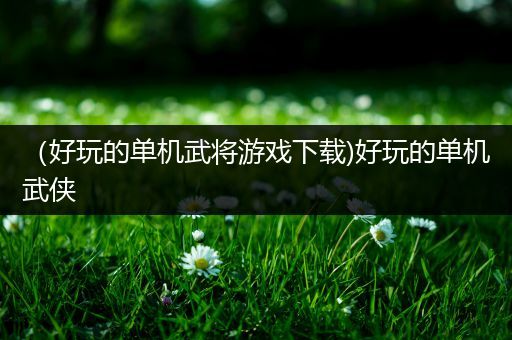 （好玩的单机武将游戏下载)好玩的单机武侠