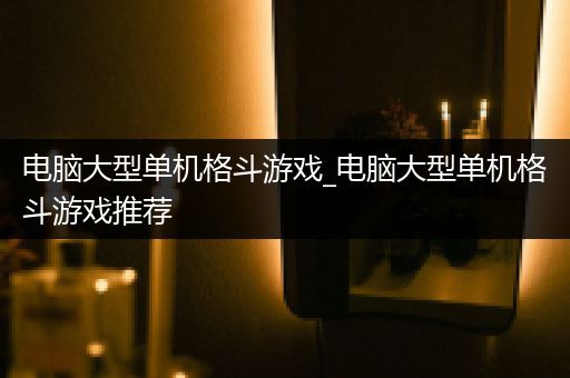电脑大型单机格斗游戏_电脑大型单机格斗游戏推荐