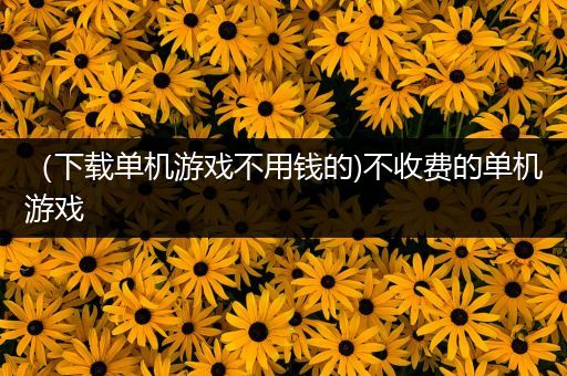 （下载单机游戏不用钱的)不收费的单机游戏