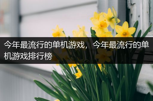 今年最流行的单机游戏，今年最流行的单机游戏排行榜