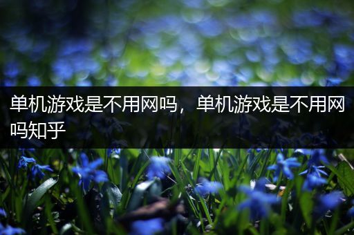 单机游戏是不用网吗，单机游戏是不用网吗知乎