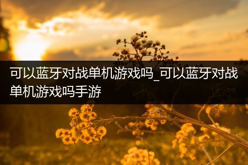 可以蓝牙对战单机游戏吗_可以蓝牙对战单机游戏吗手游