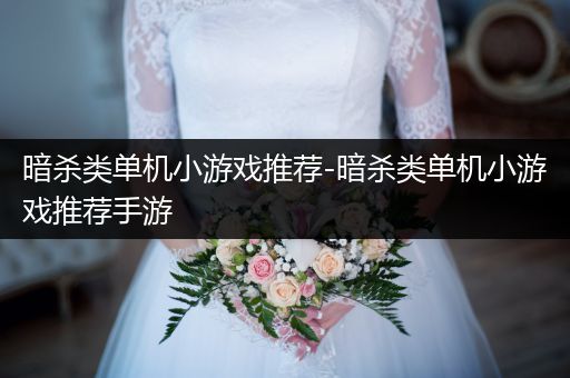 暗杀类单机小游戏推荐-暗杀类单机小游戏推荐手游