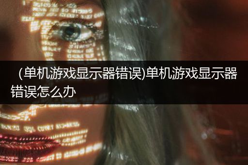 （单机游戏显示器错误)单机游戏显示器错误怎么办