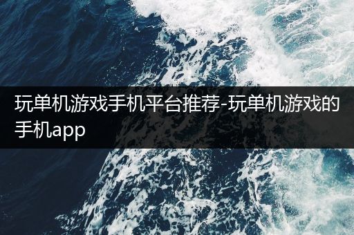 玩单机游戏手机平台推荐-玩单机游戏的手机app
